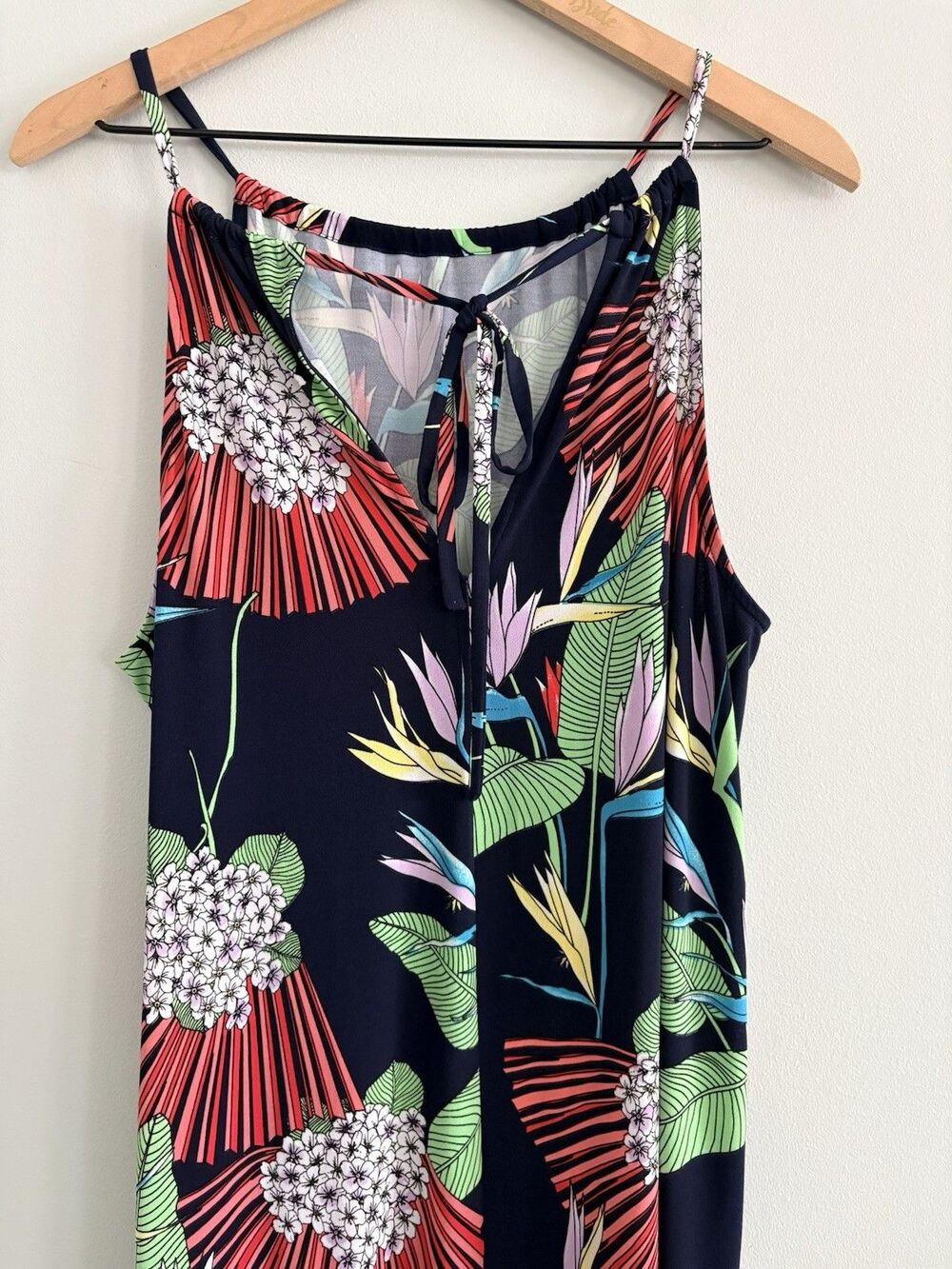 Trina Turk Milian 2 Floral Maxi Halter Dress Women Large Tropical Floral Resort - Picture 4 of 6